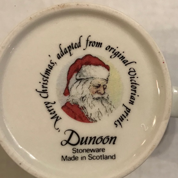 Set Of 2 “Merry Christmas” Mugs By Dunoon 4” Tall Made In Scotland - Picture 3 of 13